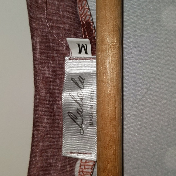 La la la Women's Size M Short Sleeve Polka Dot One Piece Popover Dress w/Pockets - Picture 5 of 10